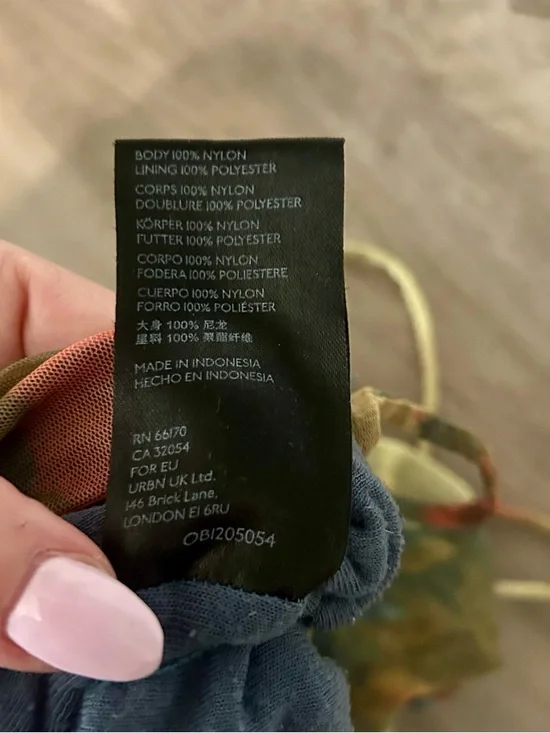 Urban Outfitters Floral Ruched Cami Top Mesh Sheer Side Tie XS - Picture 4 of 6